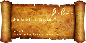 Jurkovits Csató névjegykártya